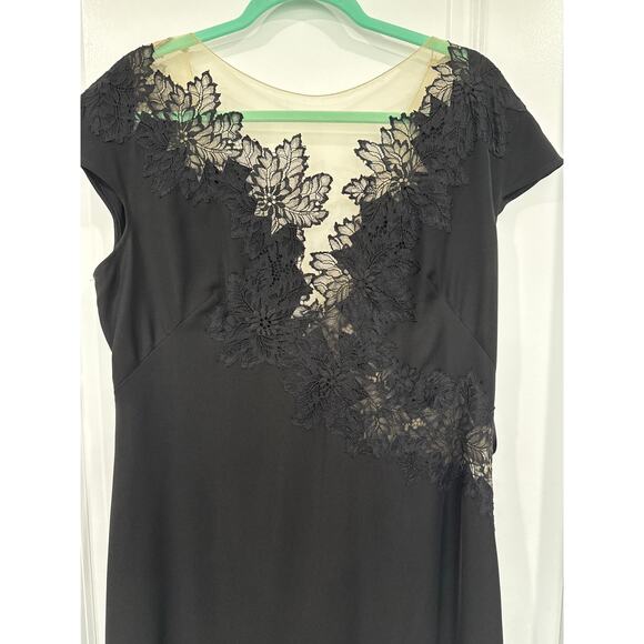 Tadashi Shoji Embroidered Floral Illusion Gown, 16 - Picture 5 of 8